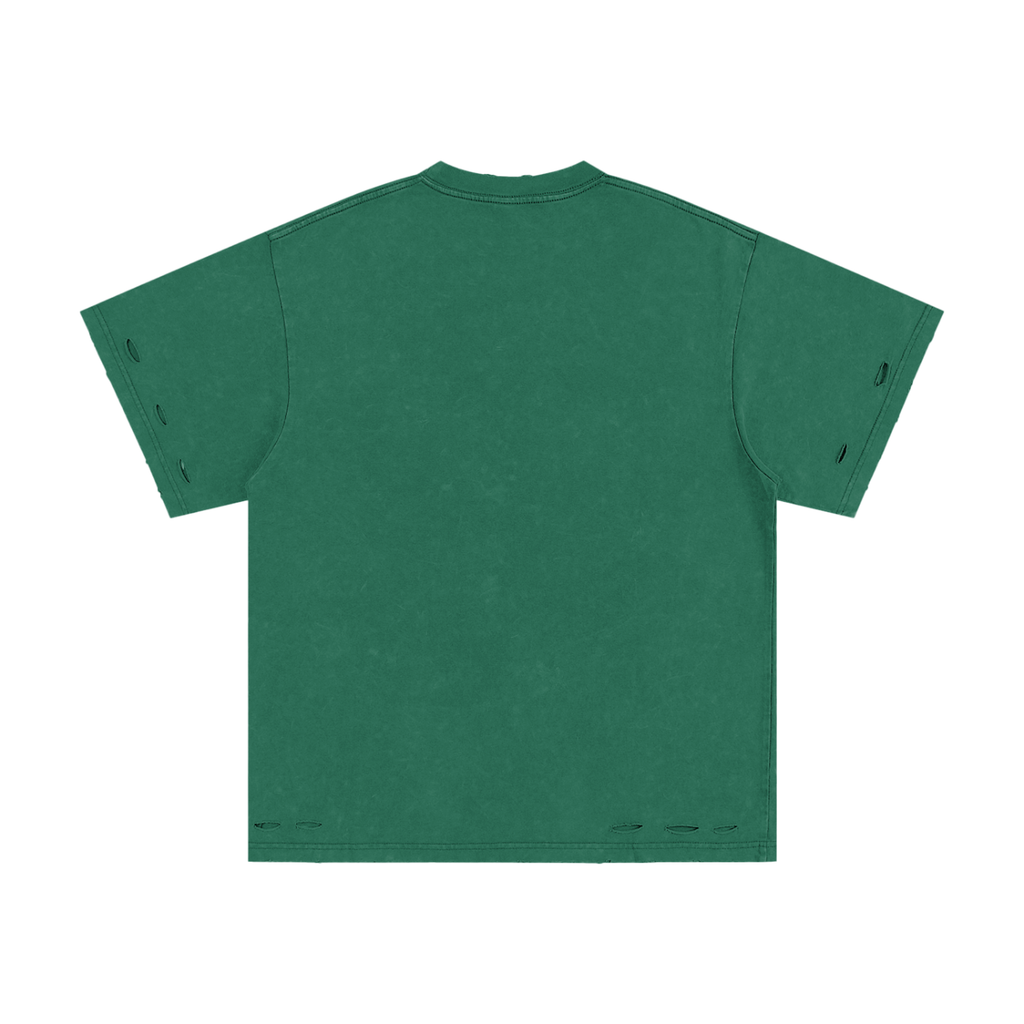 Heavyweight Snow Washed Hand-Frayed T-Shirt