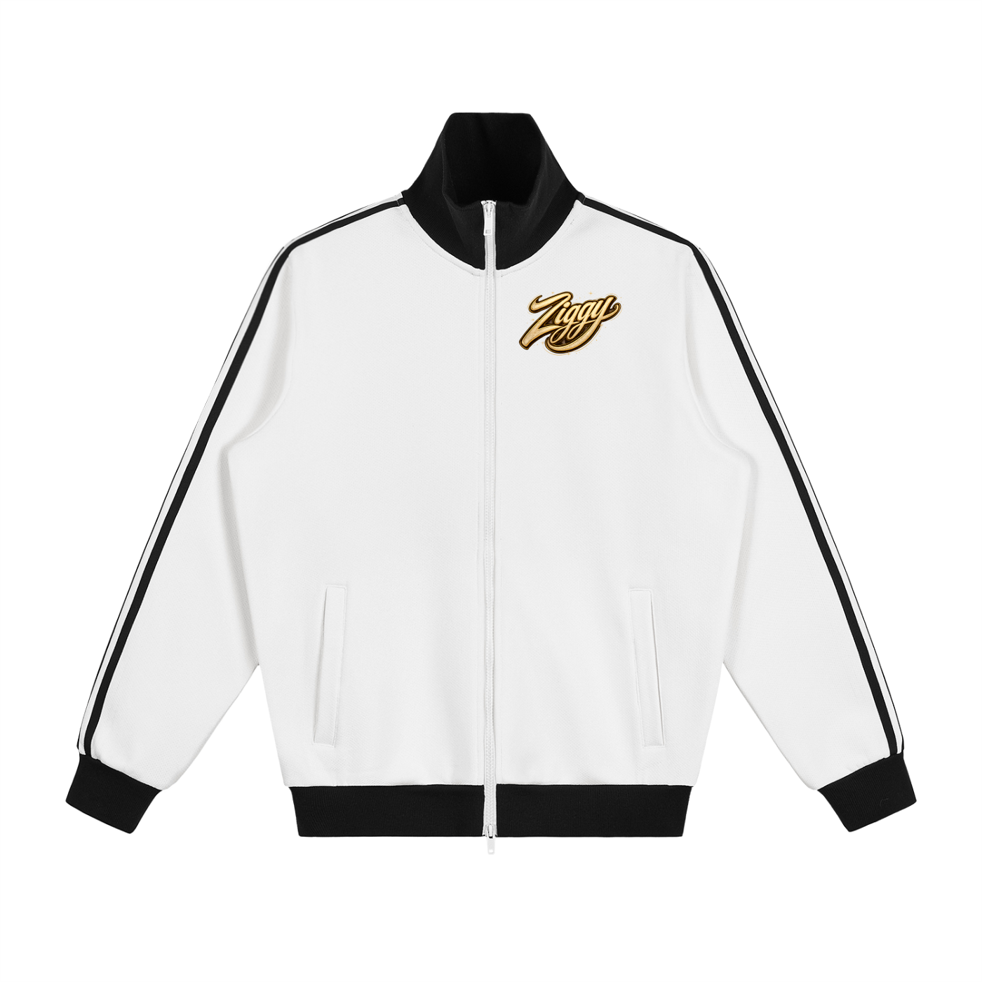 Contrast Side Stripe Fleece Track Jacket