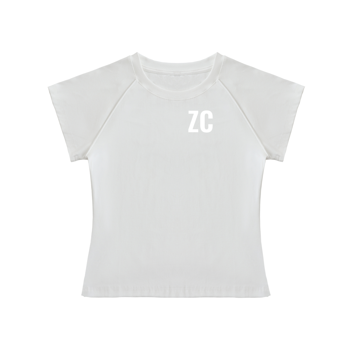 Solid Color Raglan Sleeve Crop Top