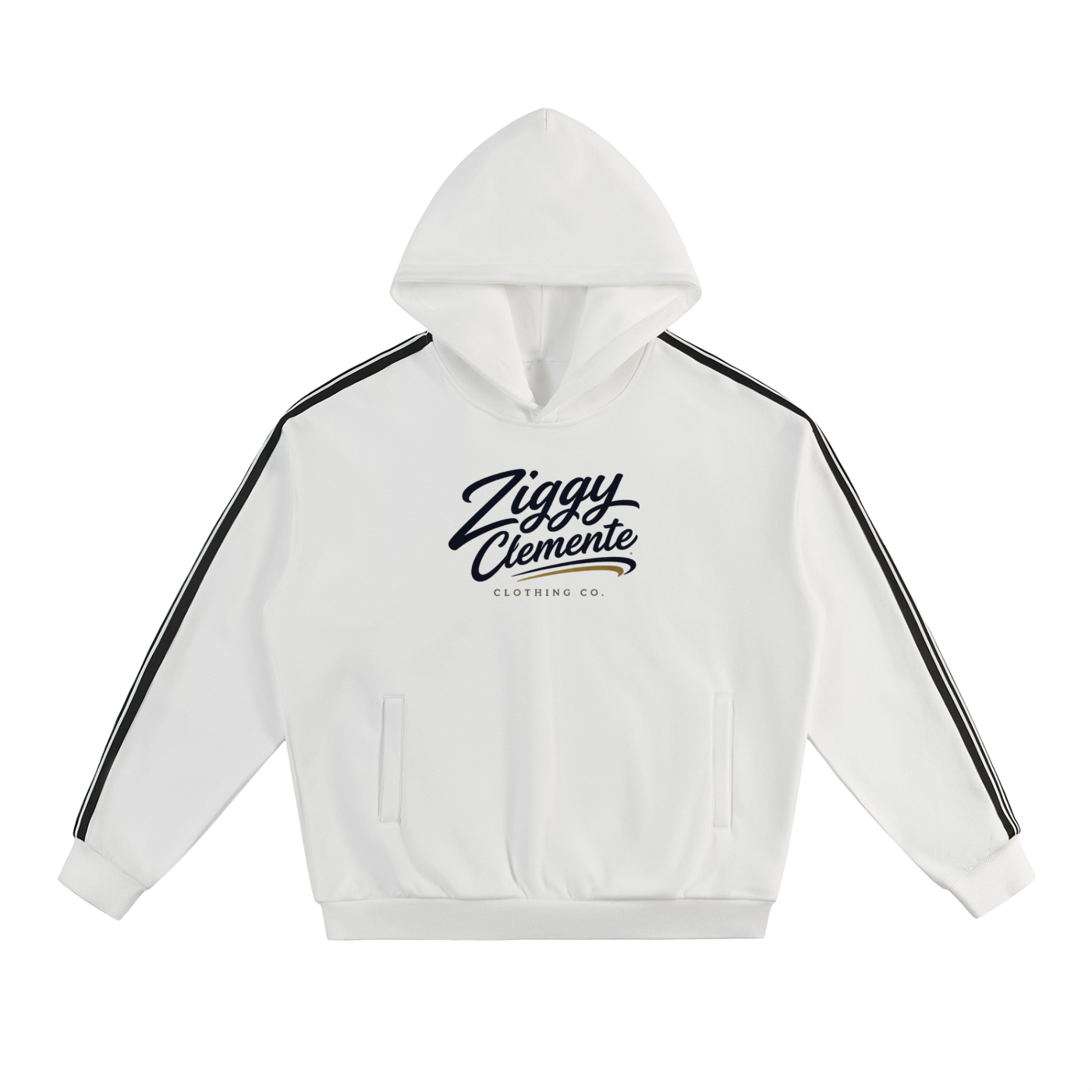 Side Stripe Drop-Shoulder Hoodie