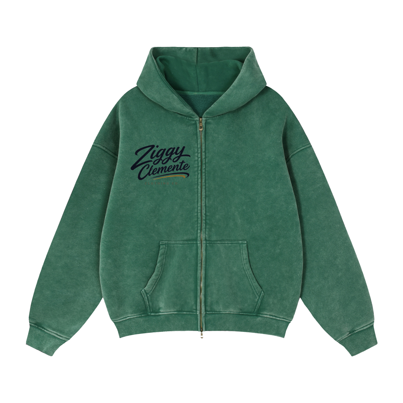 Zip-Through Boxy Fleece Hoodie
