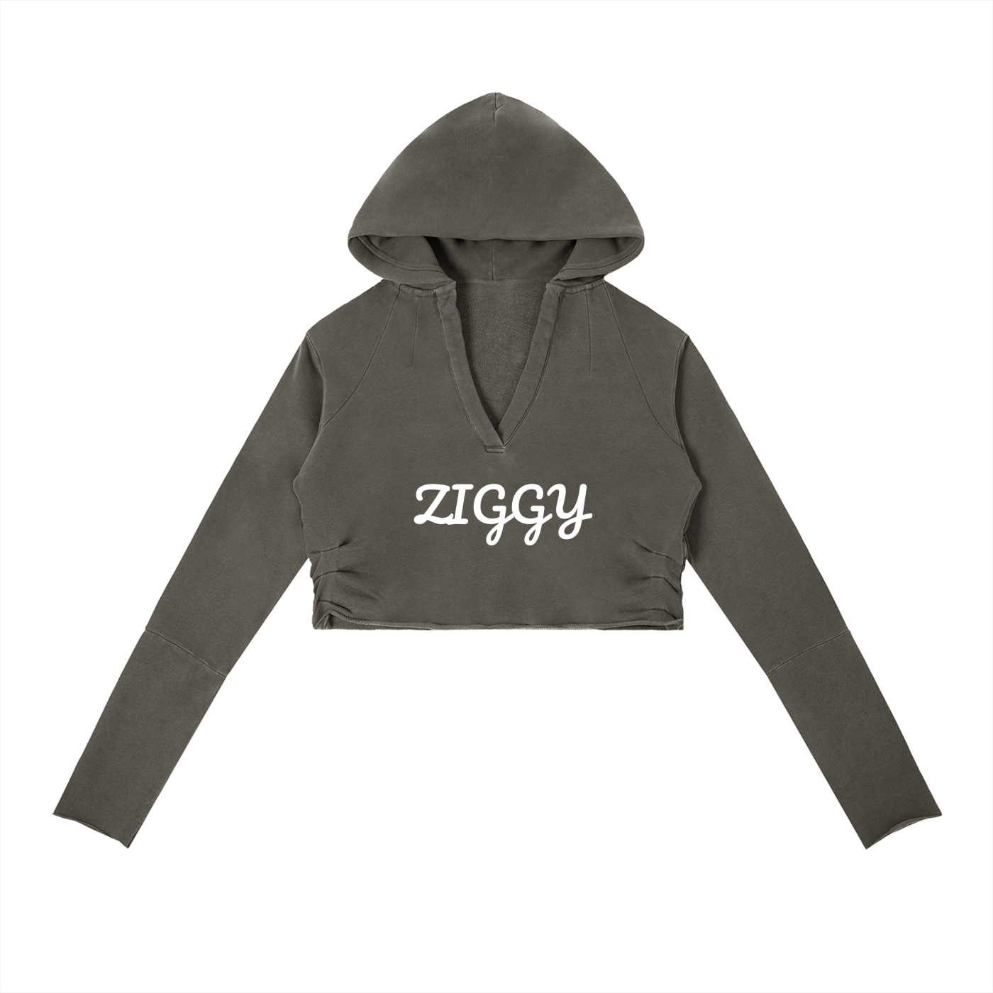 Vintage Washed Raw Edge Hoodie