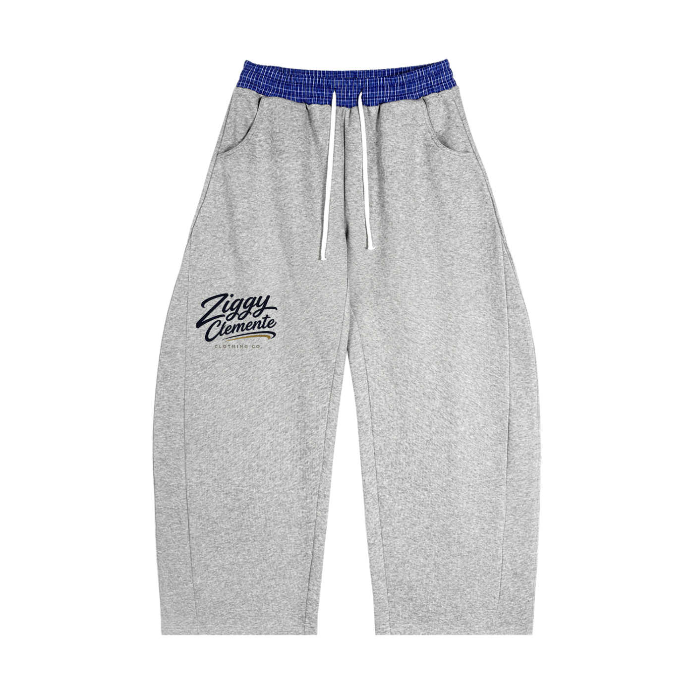 Plaid Waistband Barrel Sweatpants