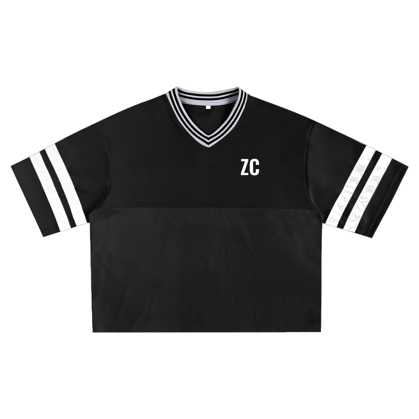 Taped Mesh Boxy T-Shirt