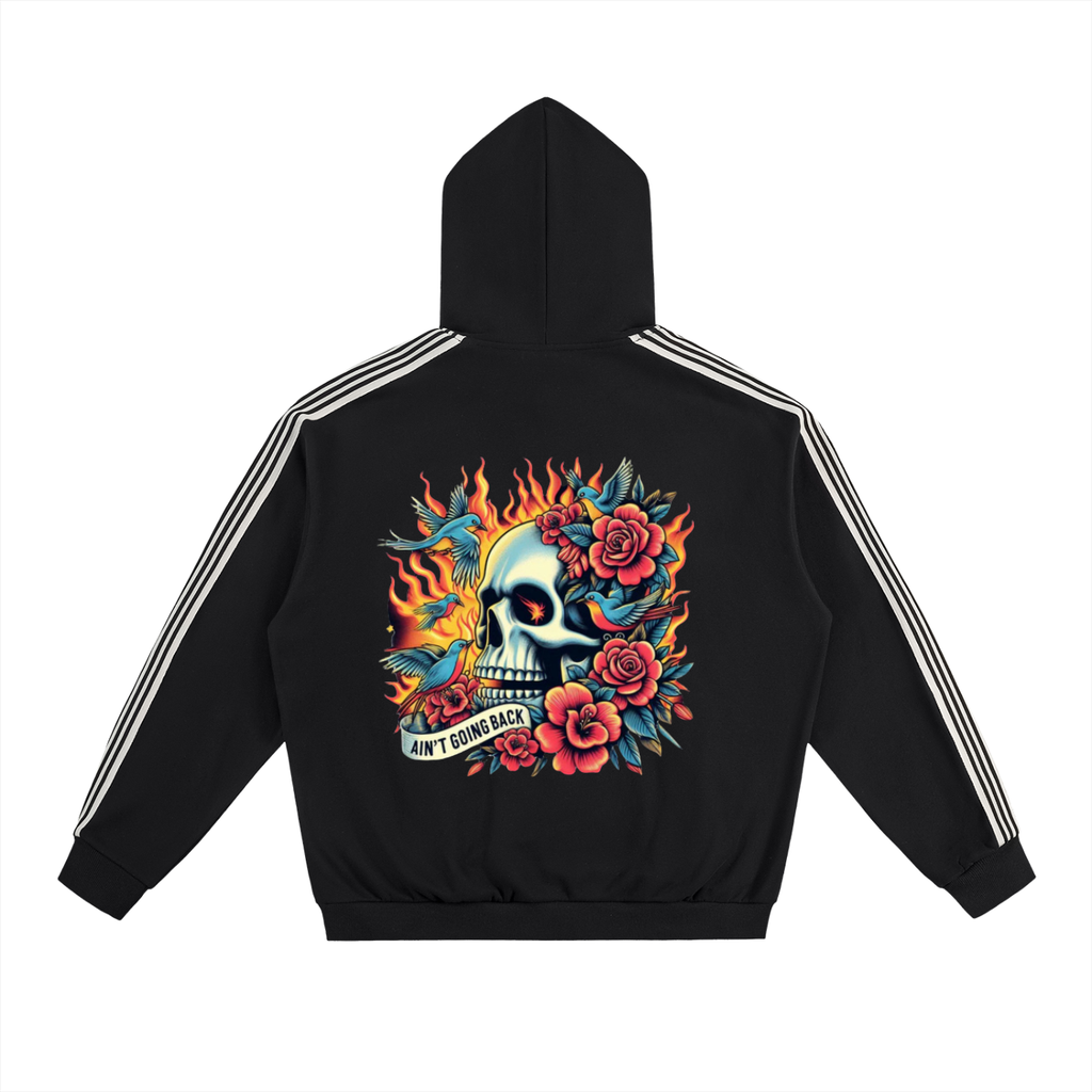 Side Stripe Drop-Shoulder Hoodie