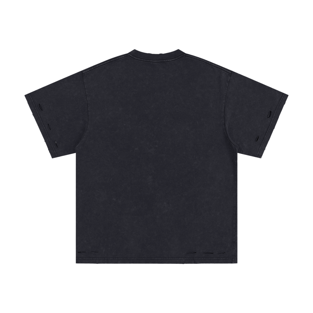 Heavyweight Snow Washed Hand-Frayed T-Shirt