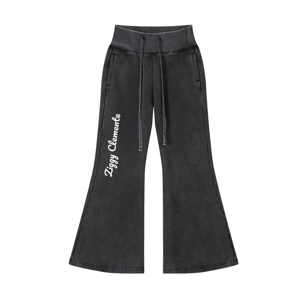 Vintage Washed Flared Fleece Pants