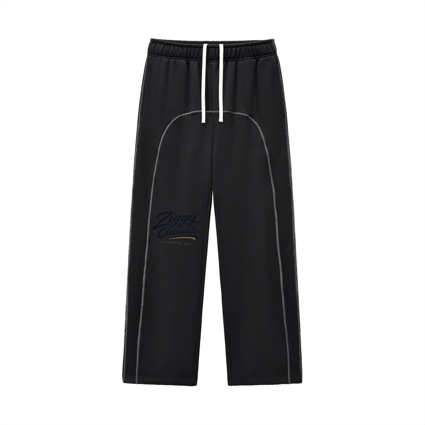 Contrast-Stitched Fleece Sweatpants