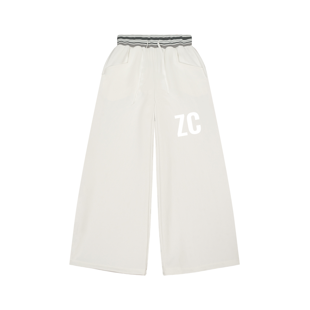 Striped Waist Wide Leg Pants