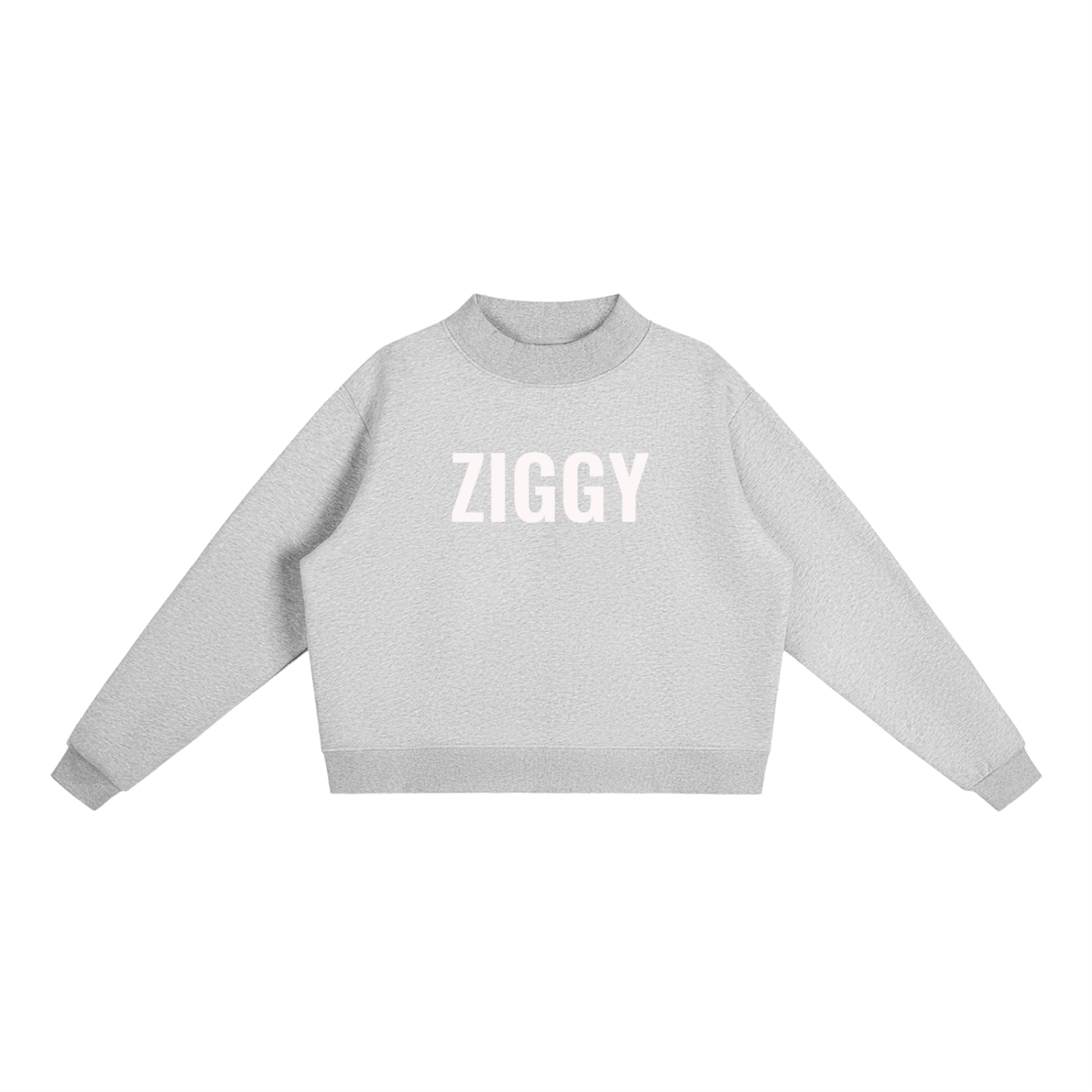 Essential Fleece Mock-Neck Crew Sweatshirt