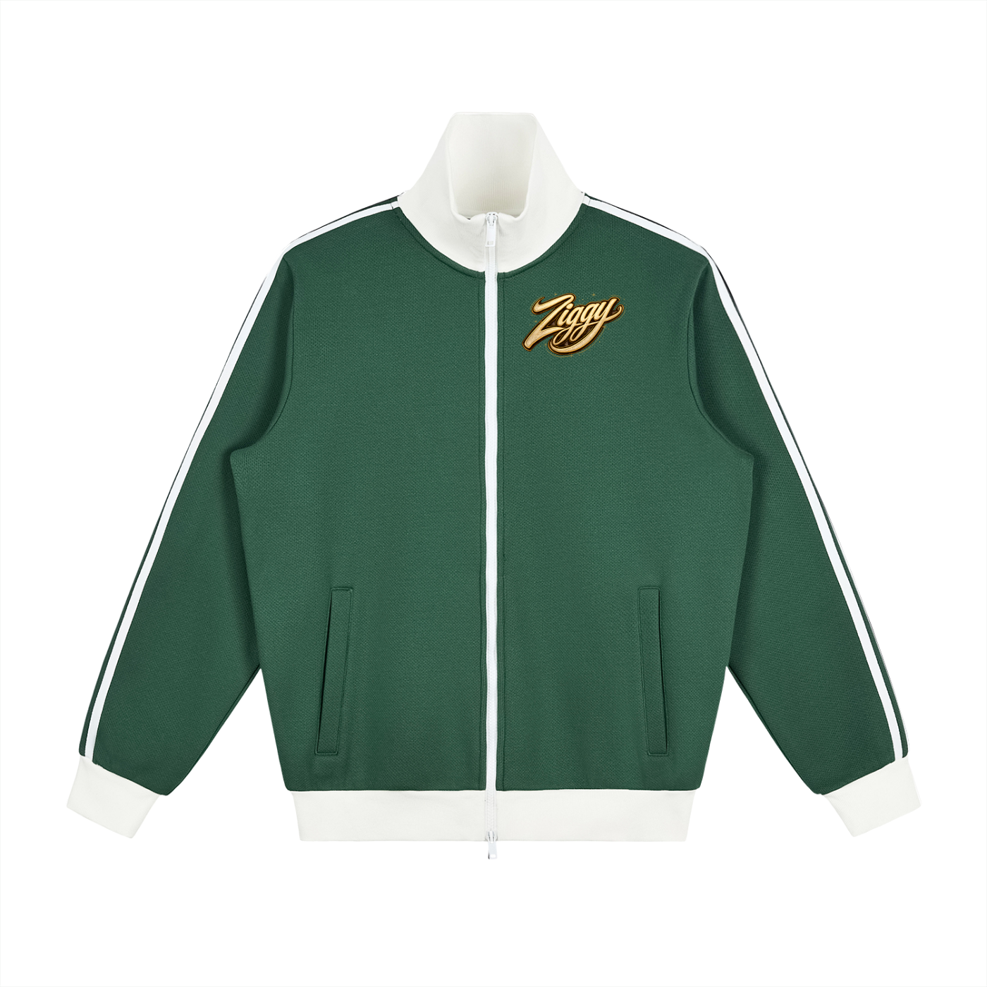 Contrast Side Stripe Fleece Track Jacket