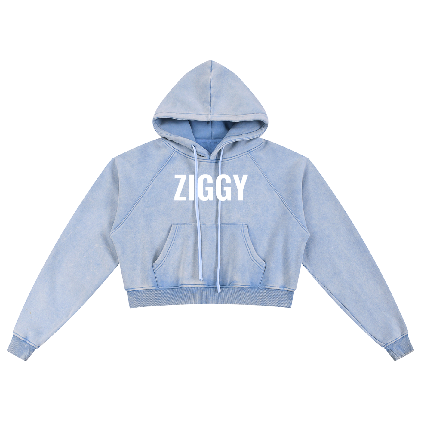 Snow Washed Cropped Hoodie
