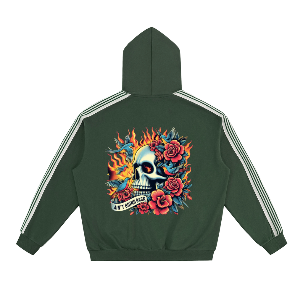 Side Stripe Drop-Shoulder Hoodie