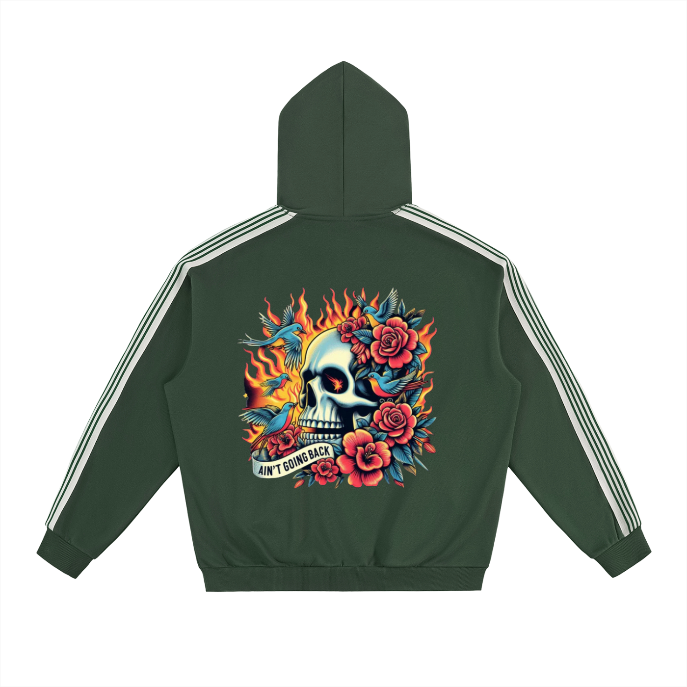 Side Stripe Drop-Shoulder Hoodie