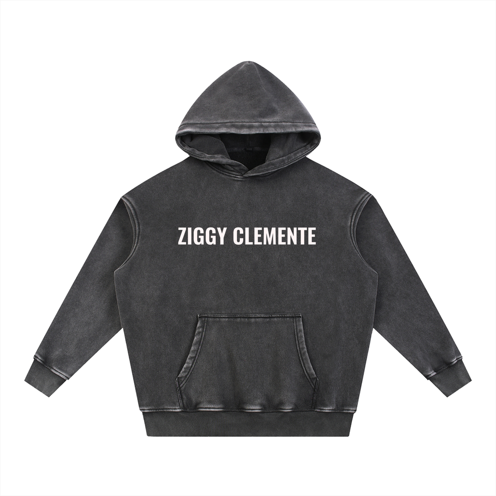 Snow Wash Fleece Oversize Hoodie