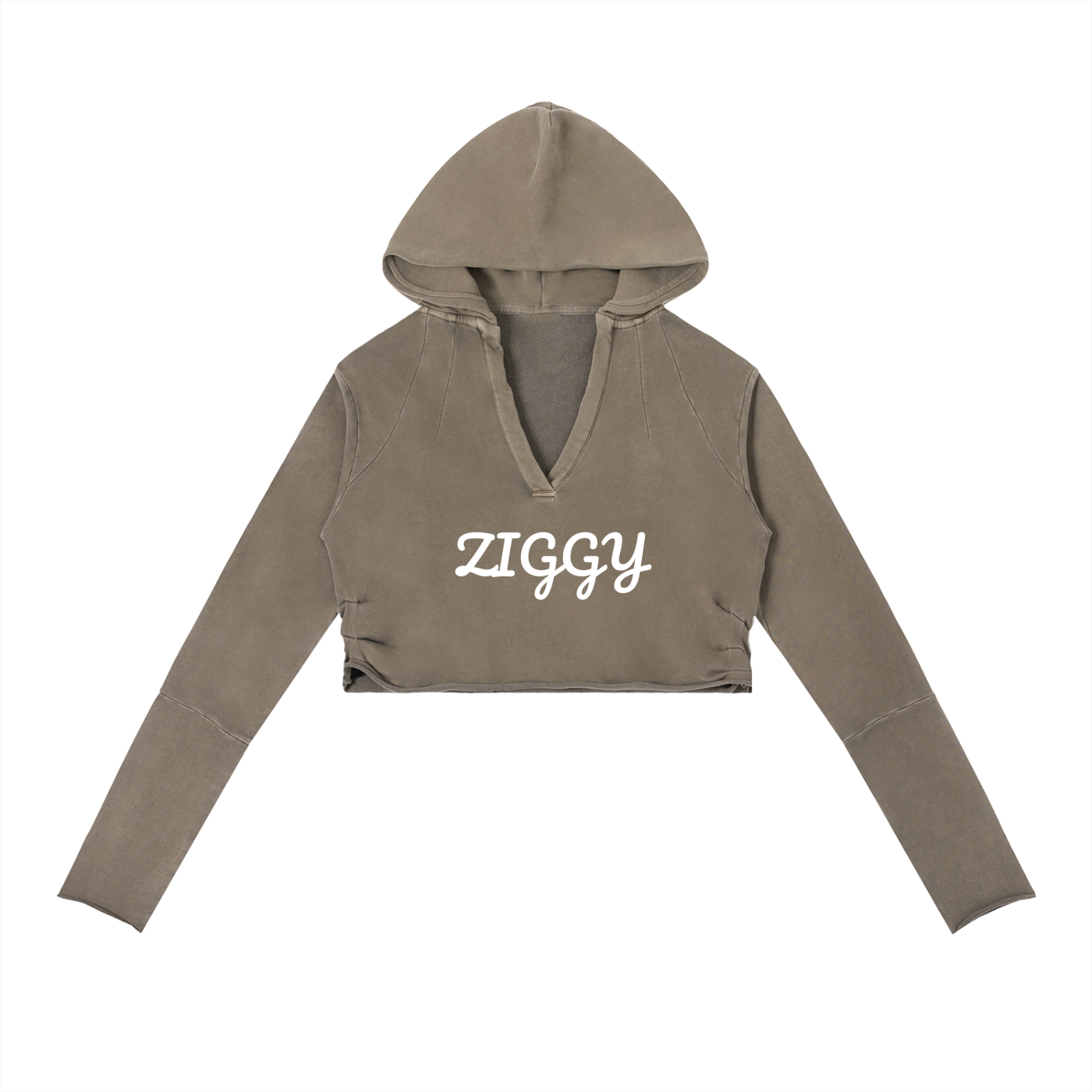 Vintage Washed Raw Edge Hoodie